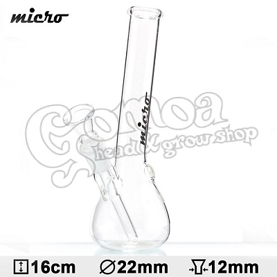 Micro glass rounded bong (16 cm) 3